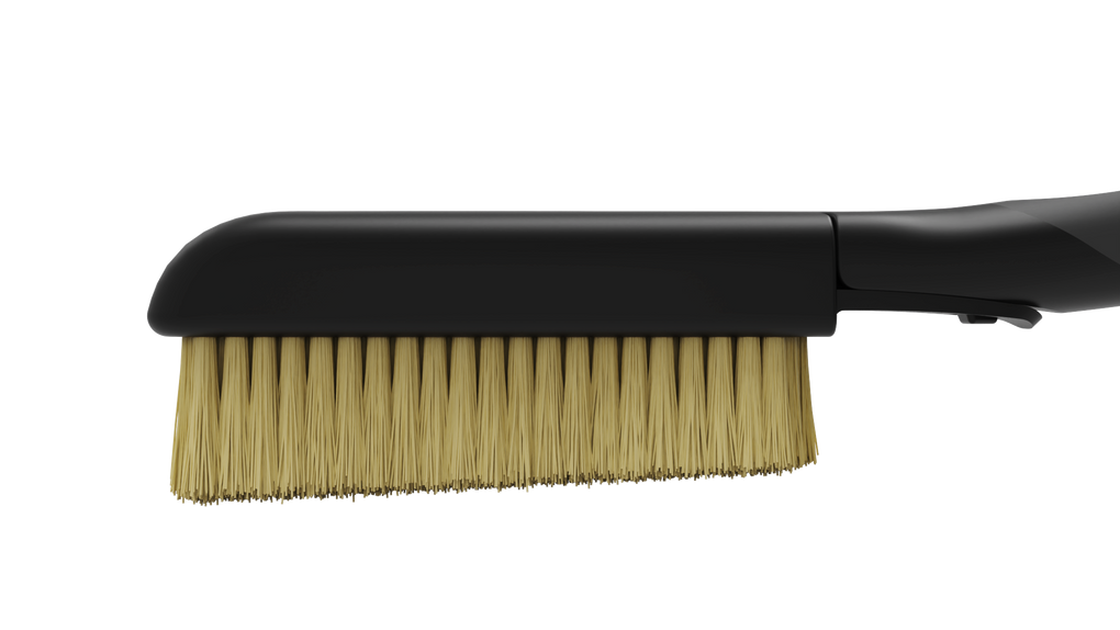 Climbing brush with tapered head bristles