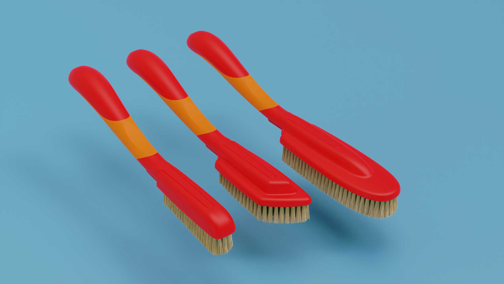 Climbing brush with multiple head sizes