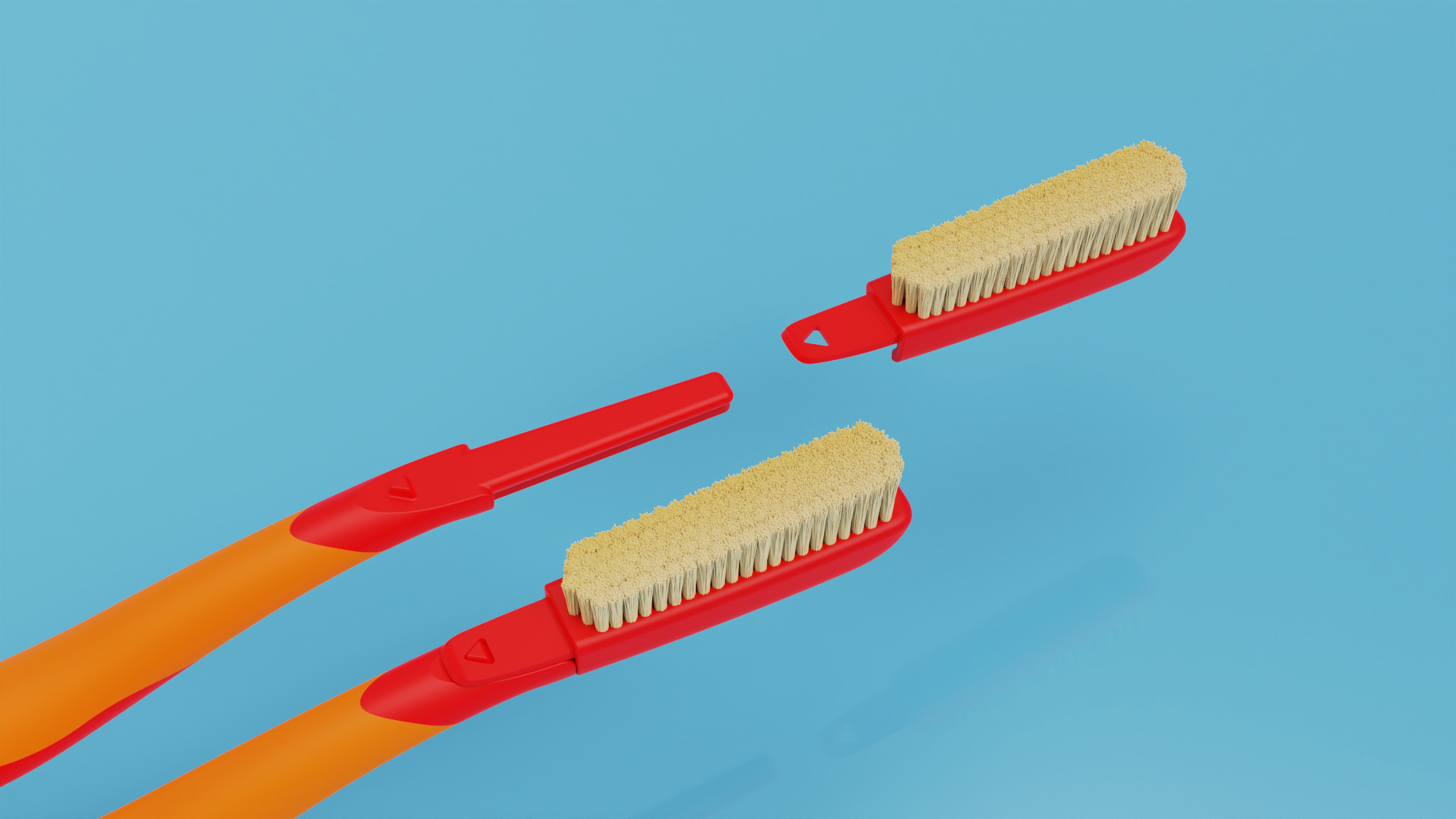 Climbing brush with removable heads