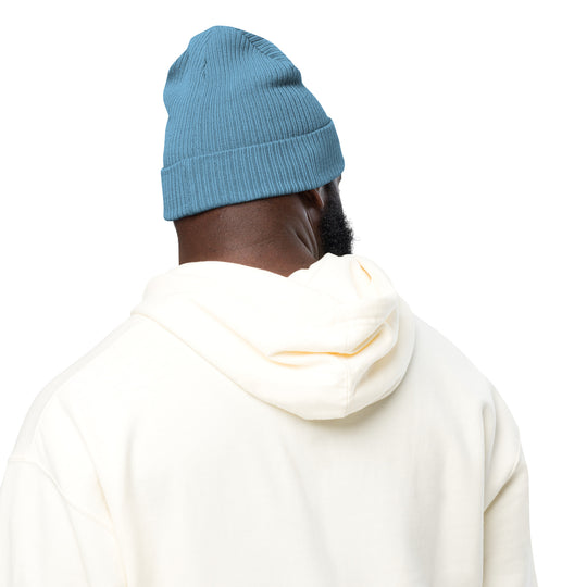 Man with blue beanie