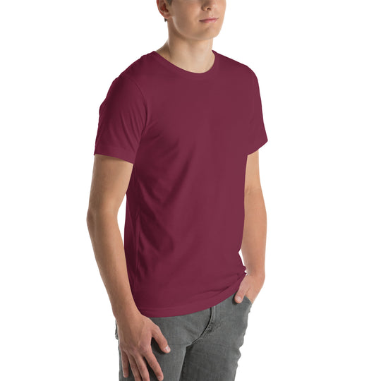 Front of maroon climbing tee